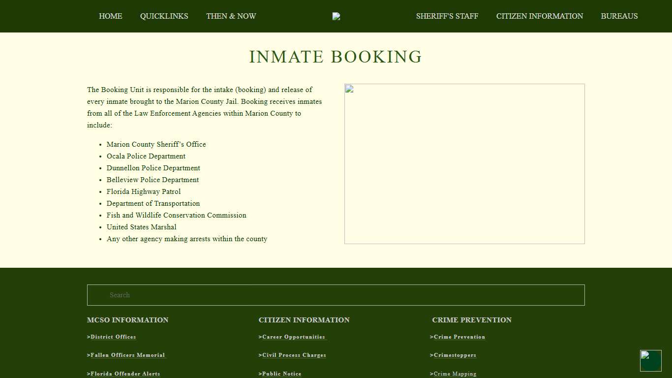 INMATE BOOKING — Marion County Sheriff's Office